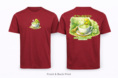 🍵🦜 Budi Matcha Latte T-shirt – Squawk Zen