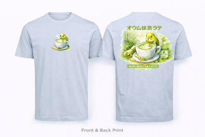 🍵🦜 Budi Matcha Latte T-shirt – Squawk Zen