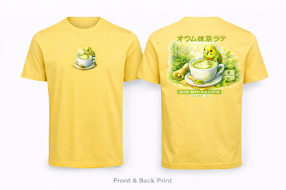 🍵🦜 Budi Matcha Latte T-shirt – Squawk Zen