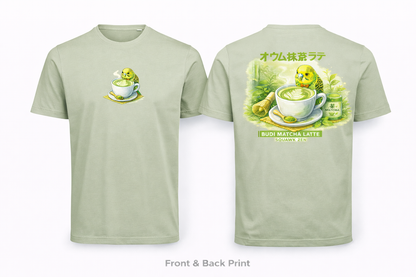 🍵🦜 Budi Matcha Latte T-shirt – Squawk Zen