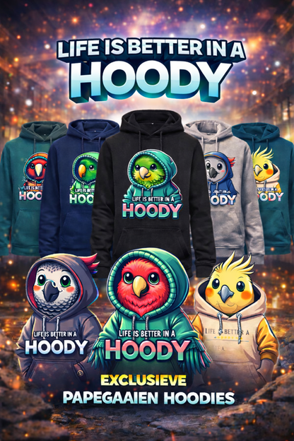 Life is Better in a Hoody – Exclusieve papegaaien hoodies van SX Design