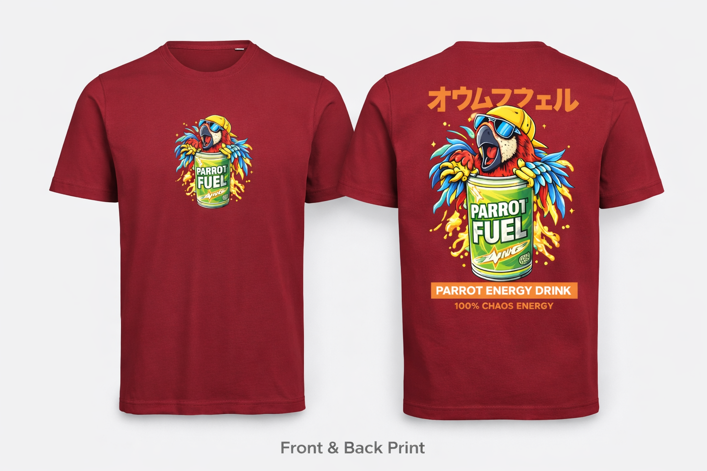 🦜 Parrot Fuel T-shirt – 100% Chaos Energy