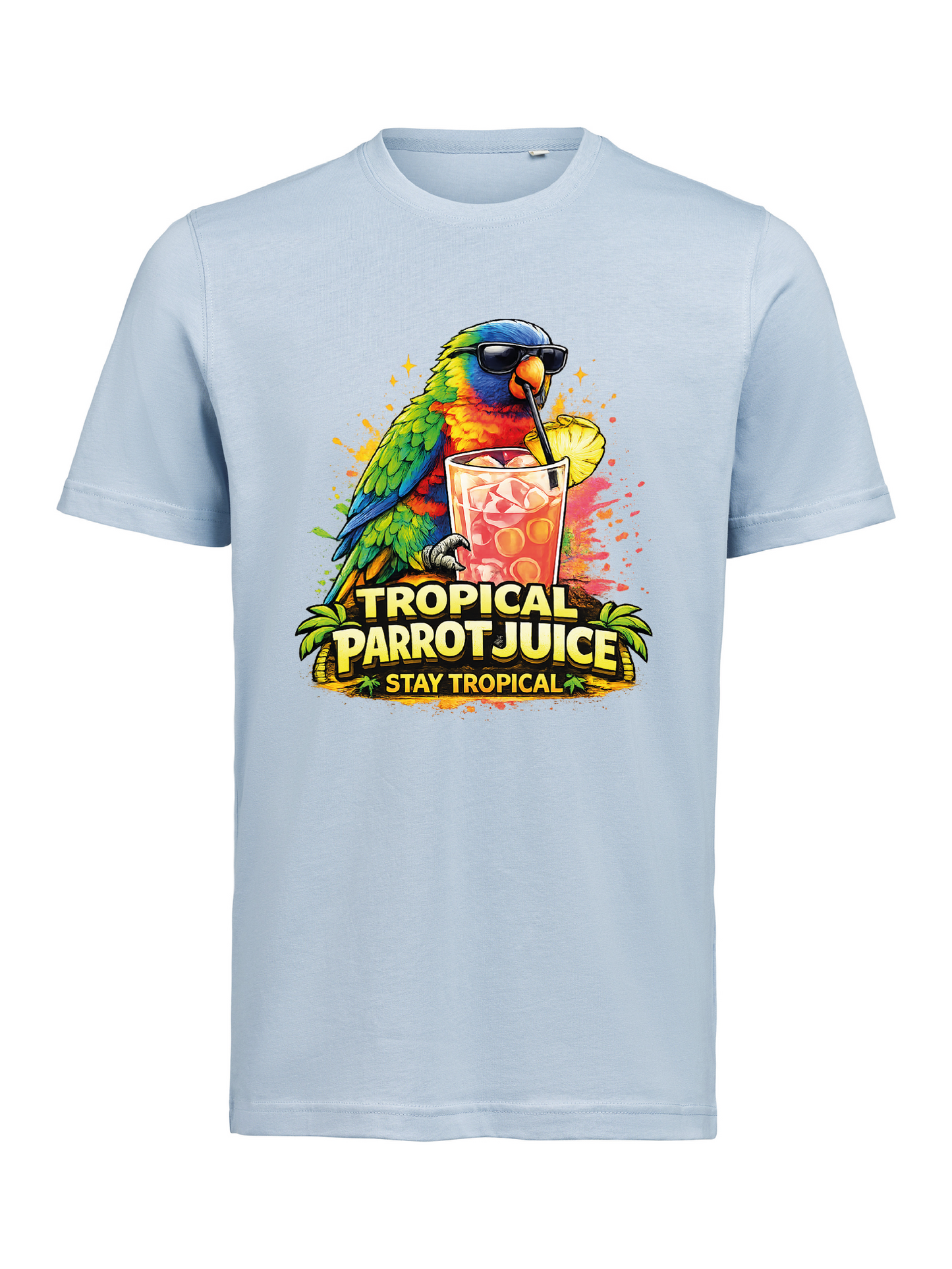 🦜 Tropical Parrot Juice T-Shirt – Stay Tropical