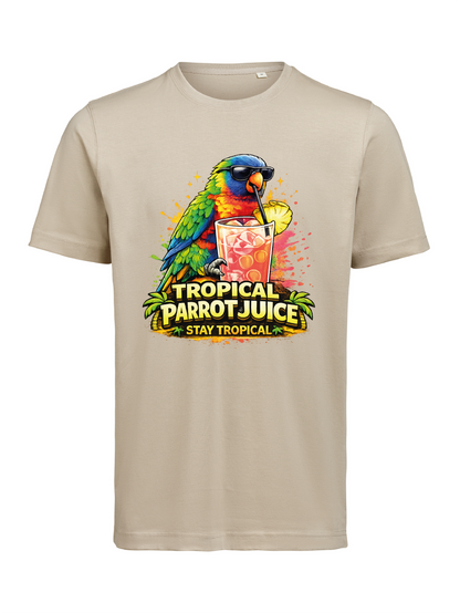 🦜 Tropical Parrot Juice T-Shirt – Stay Tropical