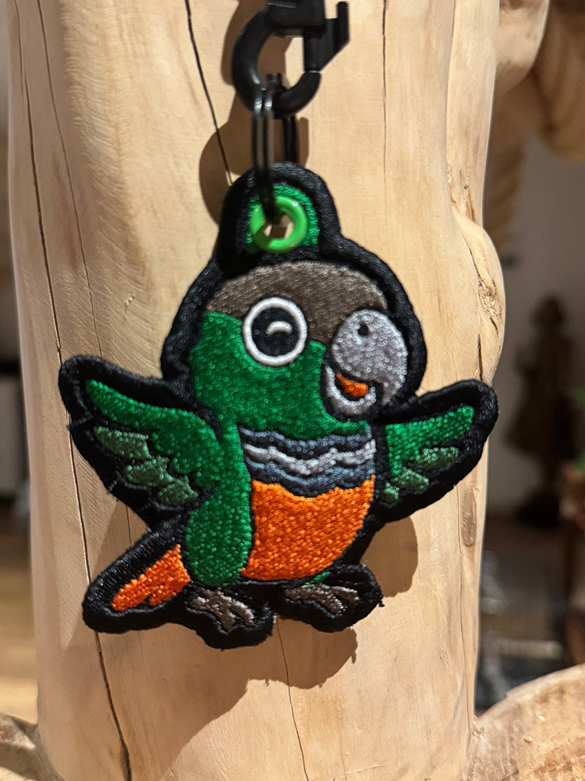 Geborduurde Sleutelhanger – Pyrrhura