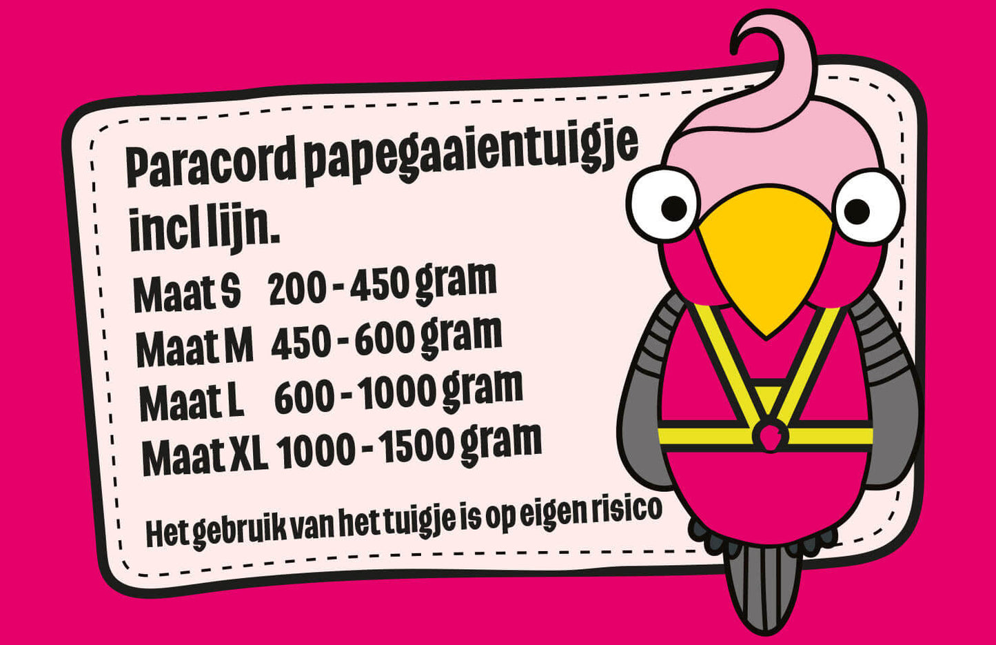Paracord Camouflage groen Vogeltuigje incl. lijn – Veilig & Comfortabel
