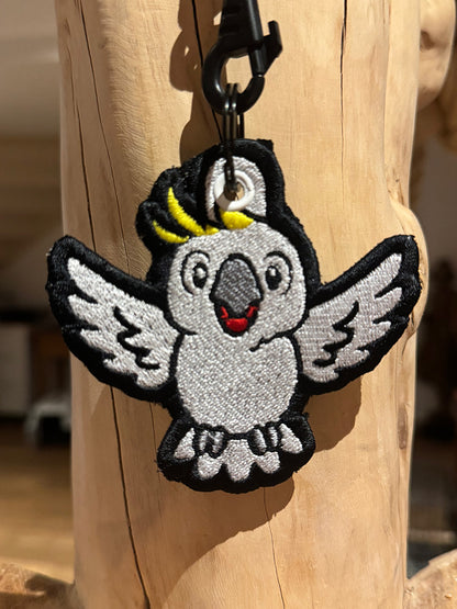 Geborduurde Sleutelhanger – Kaketoe
